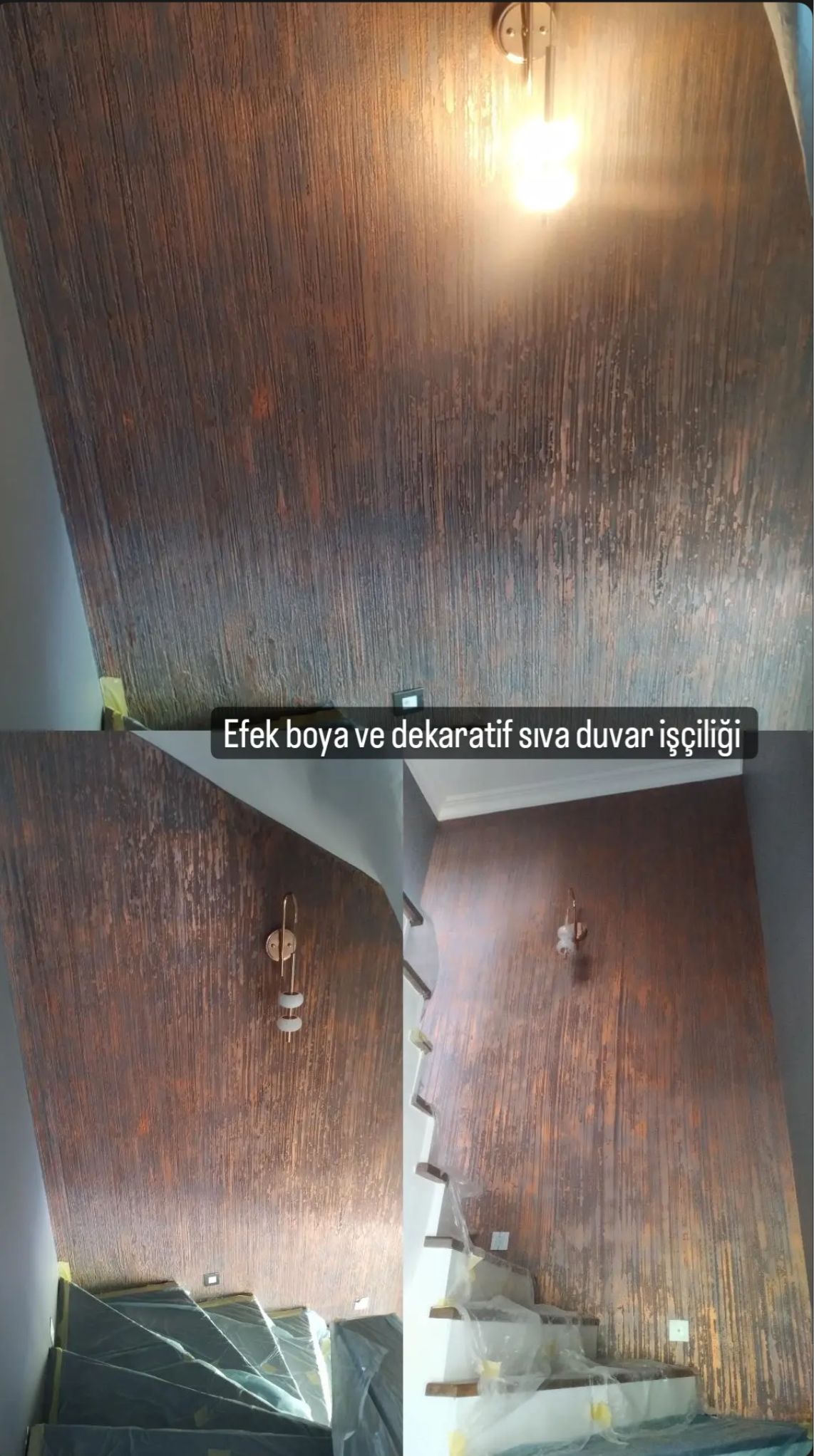 Dekoratif sıva ve efekt boya duvar işçiliği